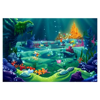 

Vinyl Props Professional Photo Backdrop Sea World Party Photography Background Birthday Reusable Fashion Fadeproof Studio