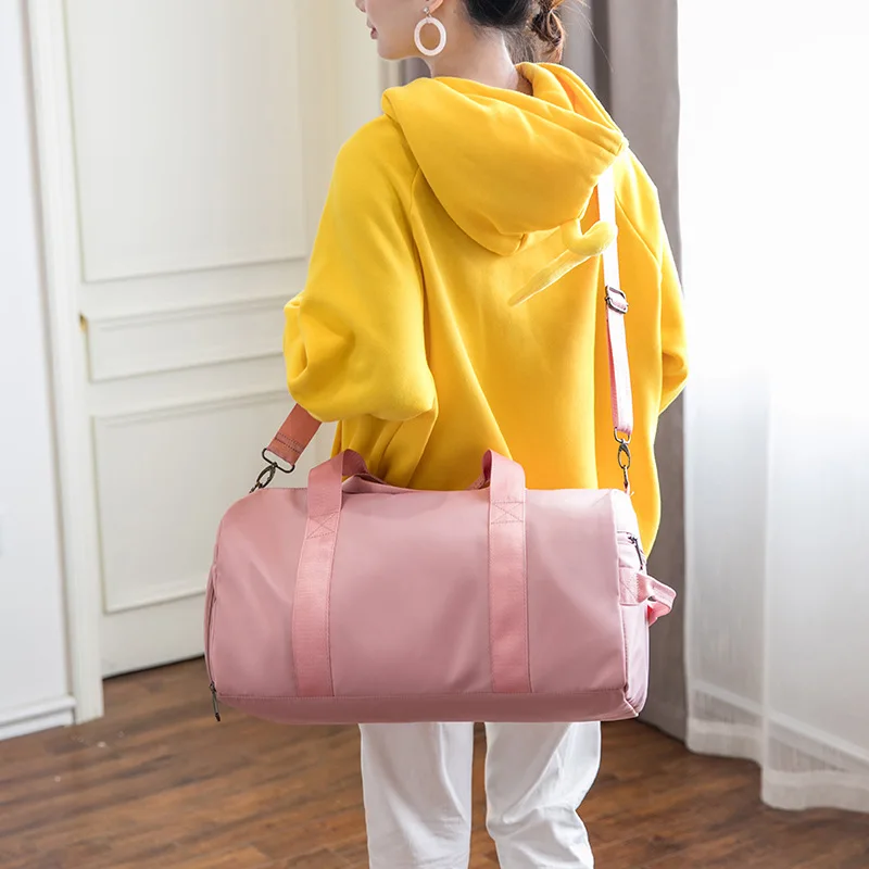 

Wet Dry Separation Travel Bag WOMEN'S Korean-style Short Trip Gym Bag Foldable Travel Bag Travel Large Duffel Bag