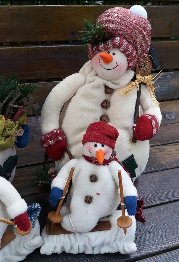 Плюшевый тканевый Снеговик кукла рождественский кулон-украшение семья четырех снеговиков лучший рождественский подарок