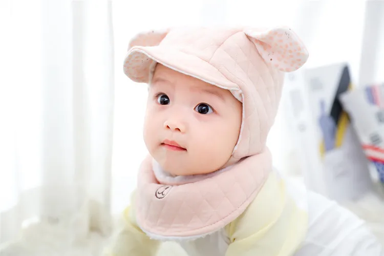 Теплая шапка кролика, детская зимняя шапка с ушками, шапка-ушанка для маленьких мальчиков и девочек, детский чепчик шапка для новорожденного