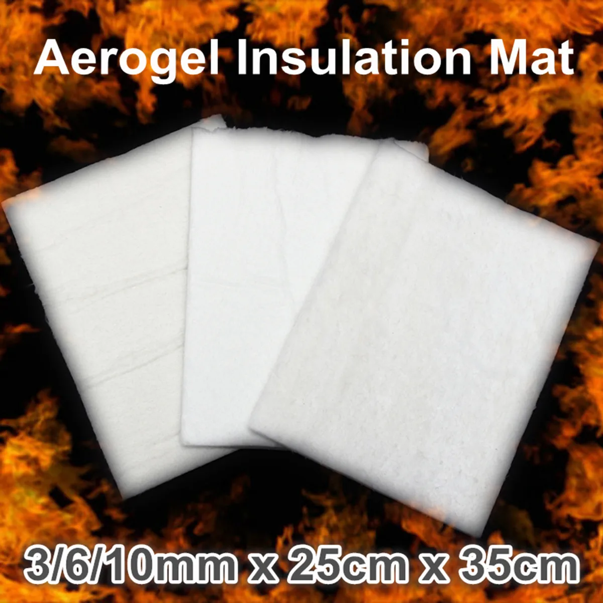 

3/6/10mm Thickness Super Light Silica Aerogel Insulation Mat Lightest Solid Pad For Industrial Pipelines Storage Tanks 25x35cm