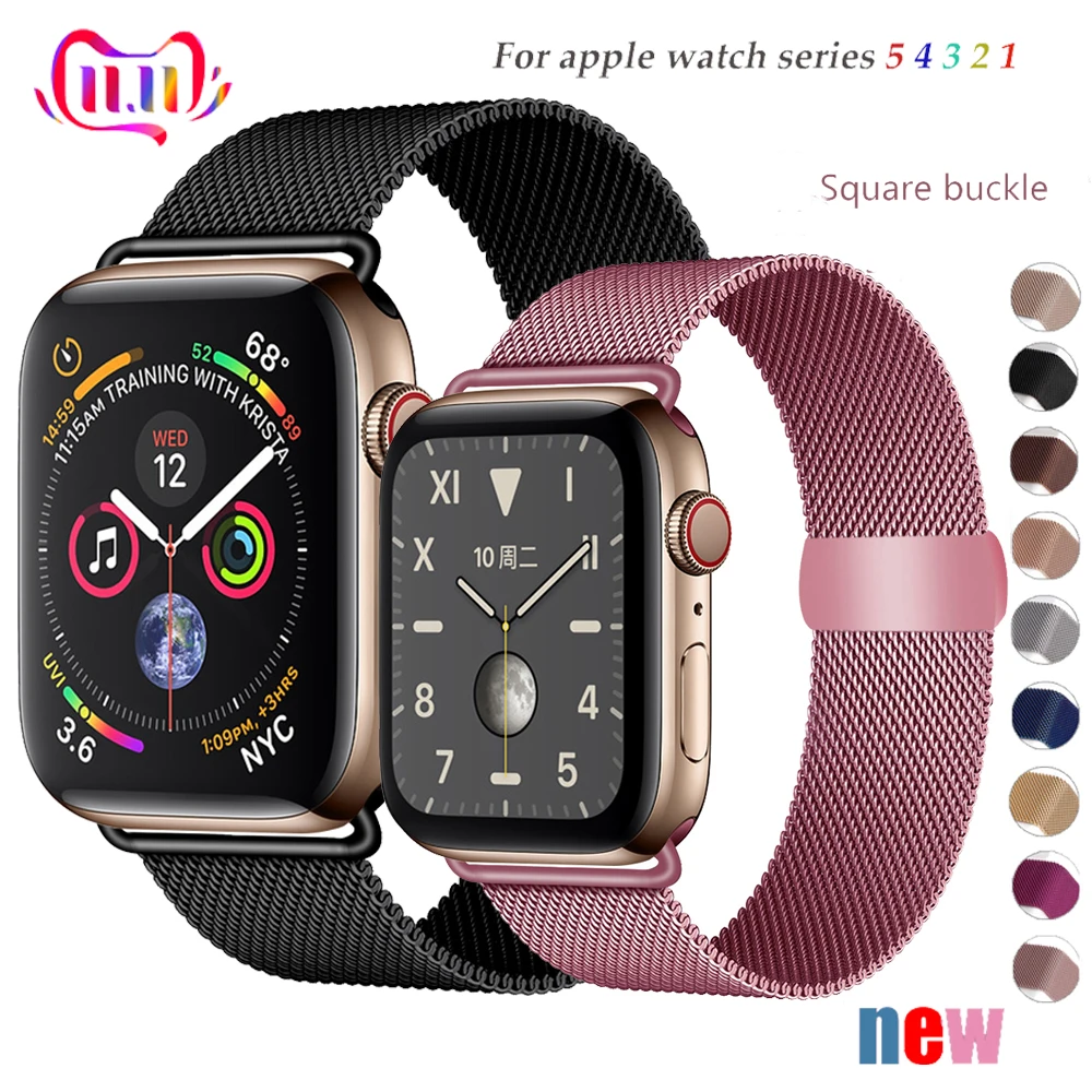 Миланская петля ремешок для apple watch 5 band pulseira apple watch 4 3 band 44 мм/40 мм iwatch 5 42 мм 38 мм correa ремешок для часов браслет