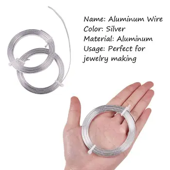 

5 Roll Silver Flat Aluminum Wire Bendable Gem Beads Metal Wrap Craft Flexible Metal Wire Bezel Sculpting Jewelry Making