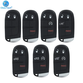 

OkeyTech for Chrysler Jeep Renegade Compass Cherokee Dodge Ram 1500 Journey Charger Challenger Remote Car Key Shell Case Fob