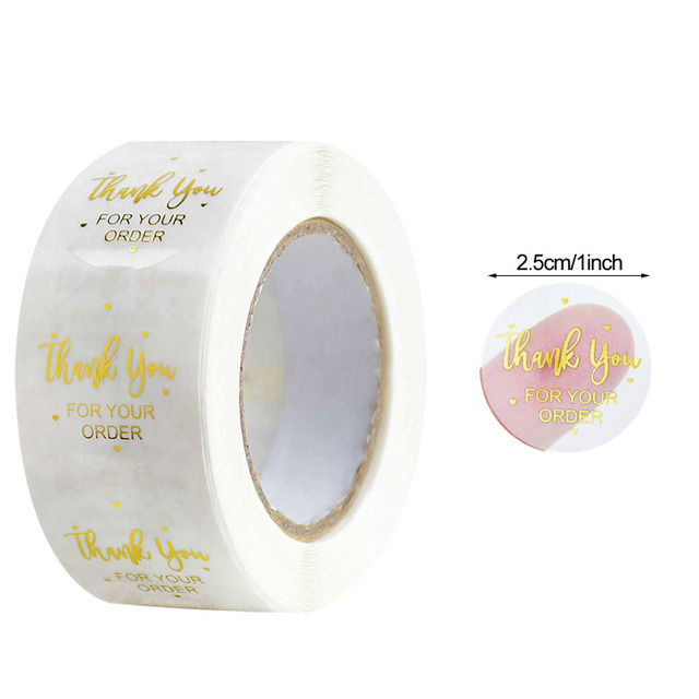 Thank You Stickers Seal Labels Scrapbook Handmade Sticker Wedding Party Christmas Gift Bag Decorations