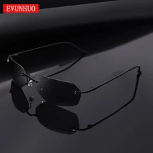 EVUNHUO Matrix Morpheus UV солнцезащитные очки в стиле фильма мужские 15,9 г ультралегкие очки без оправы овальные очки Oculos Gafas De Sol