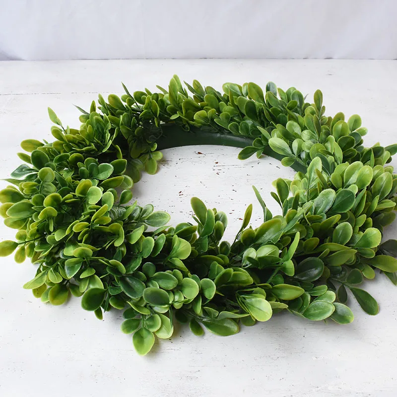 ABUI-Leaf/цветочный венок, 17,7 дюймов венок из эвкалипта, Круглый венок, передняя дверь, зеленая гирлянда, гирлянда для дома, офиса, стены, Христос