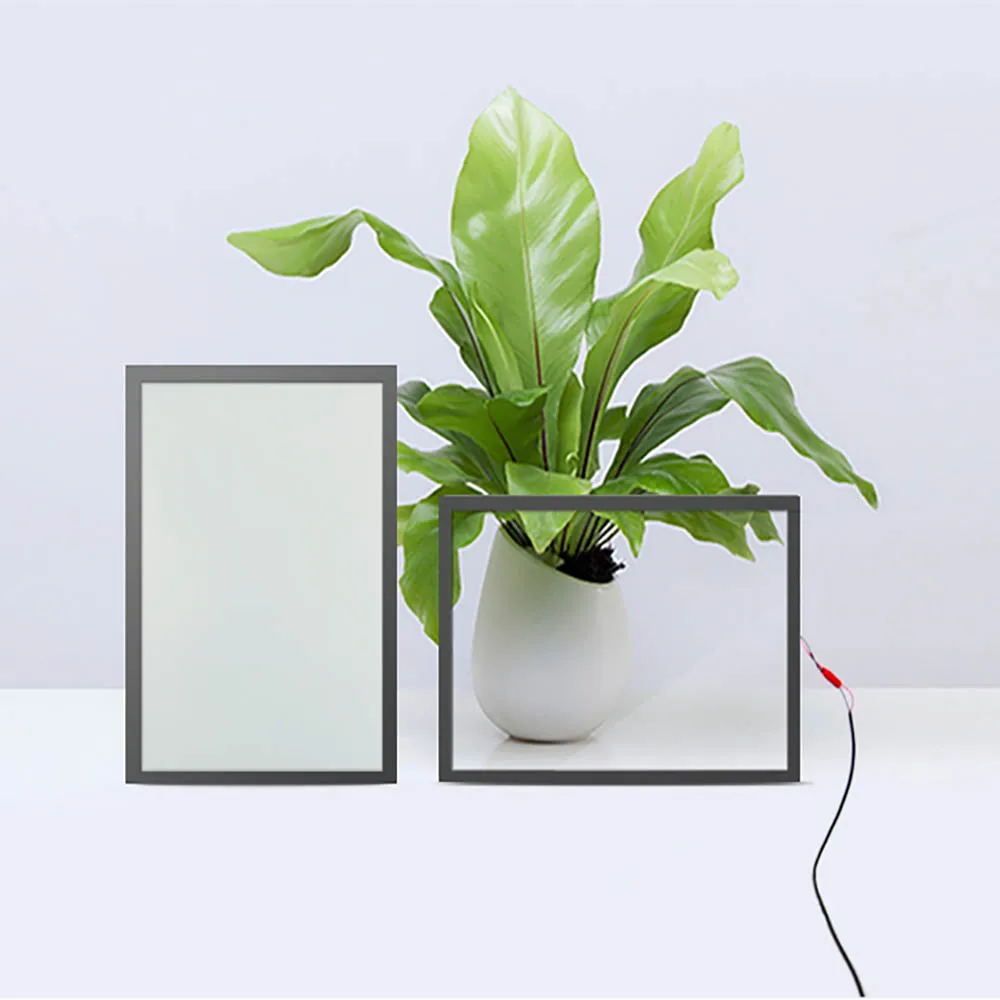 

HOHOFILM 15.24cmx12.7cm Smart Film Sample power off Window Film PDLC Smart Film Switchable Film For Huse,Building, hotel, office