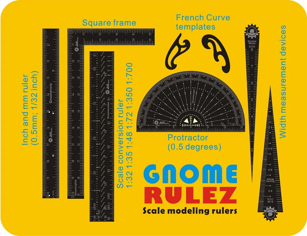 Ruler. Item Code Modeling Ruler Set (Suitable For 1/32 & 1/35 & 1/48 & 1/72 & 1:350 & 1/ ...