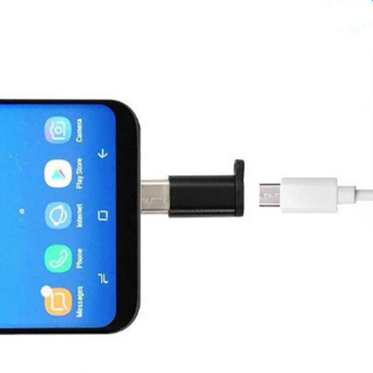 USB 3,1 OTG адаптер Micro USB к USB C адаптер Алюминиевый usb type C адаптер для зарядки данных Соединитель с цепью