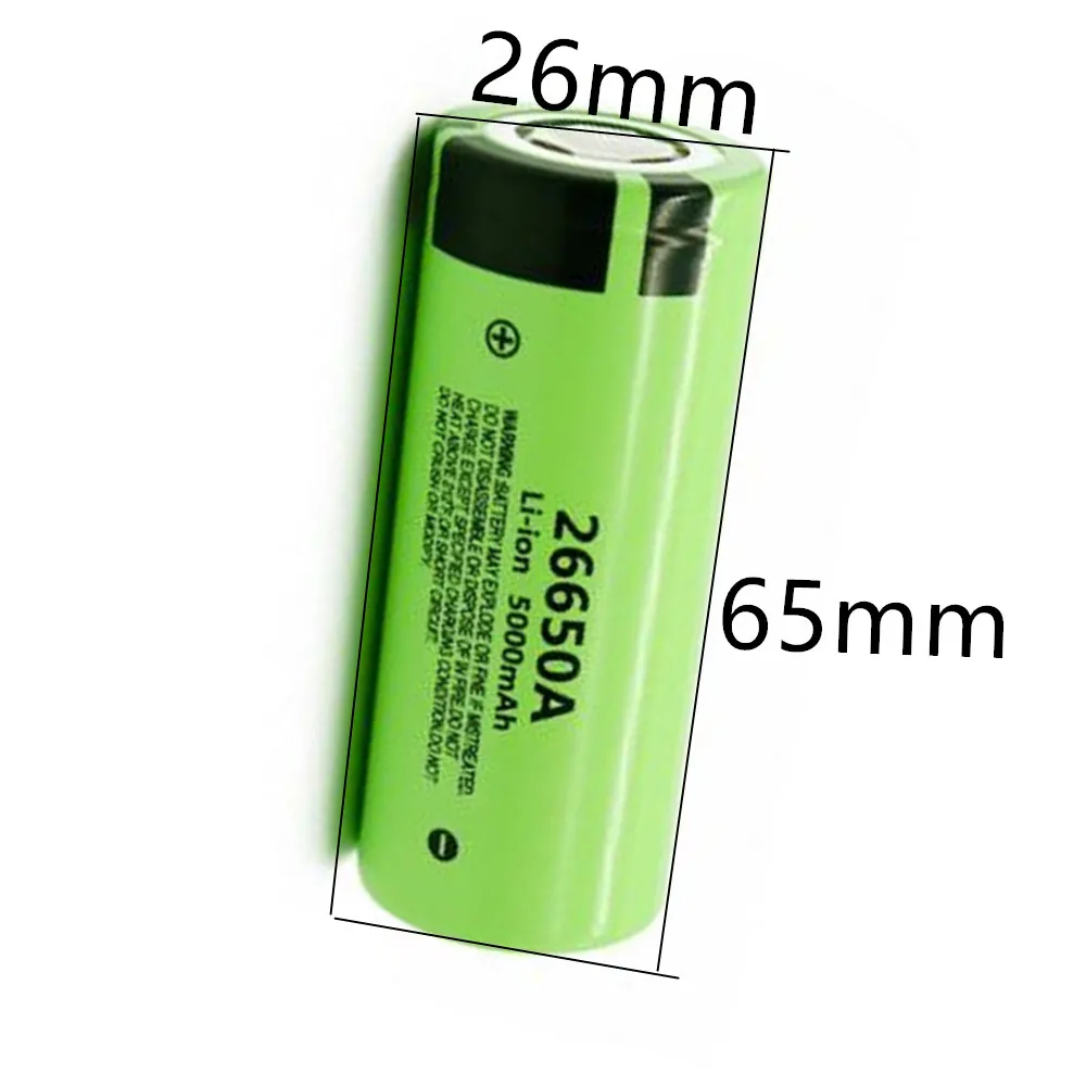 26650A Panasonic 26650 литиевый аккумулятор 5000mah li-ion 3,7 v светодиодный фонарь