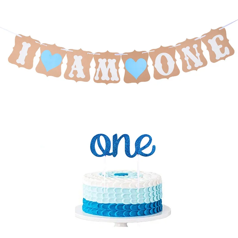 Baby Shower Baby First Birthday Decoration Boy Girl Number One Balloon Banner My First 1 One Year 1st Party Decoration Supplies