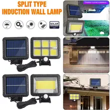 COB 120LED Солнечный настенный светильник с датчиком движения, открытый водонепроницаемый садовый светильник, Прямая поставка