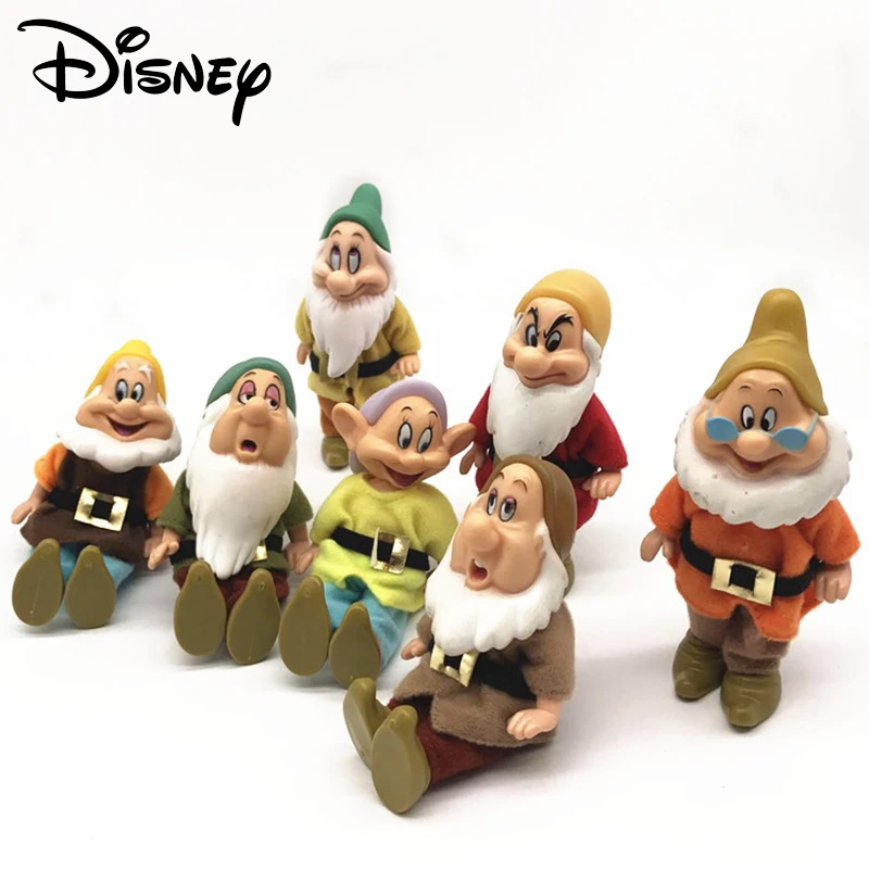 7 шт./компл. Disney “Белоснежка” и “семь гномов Аниме фигурки Модель игрушка одежда