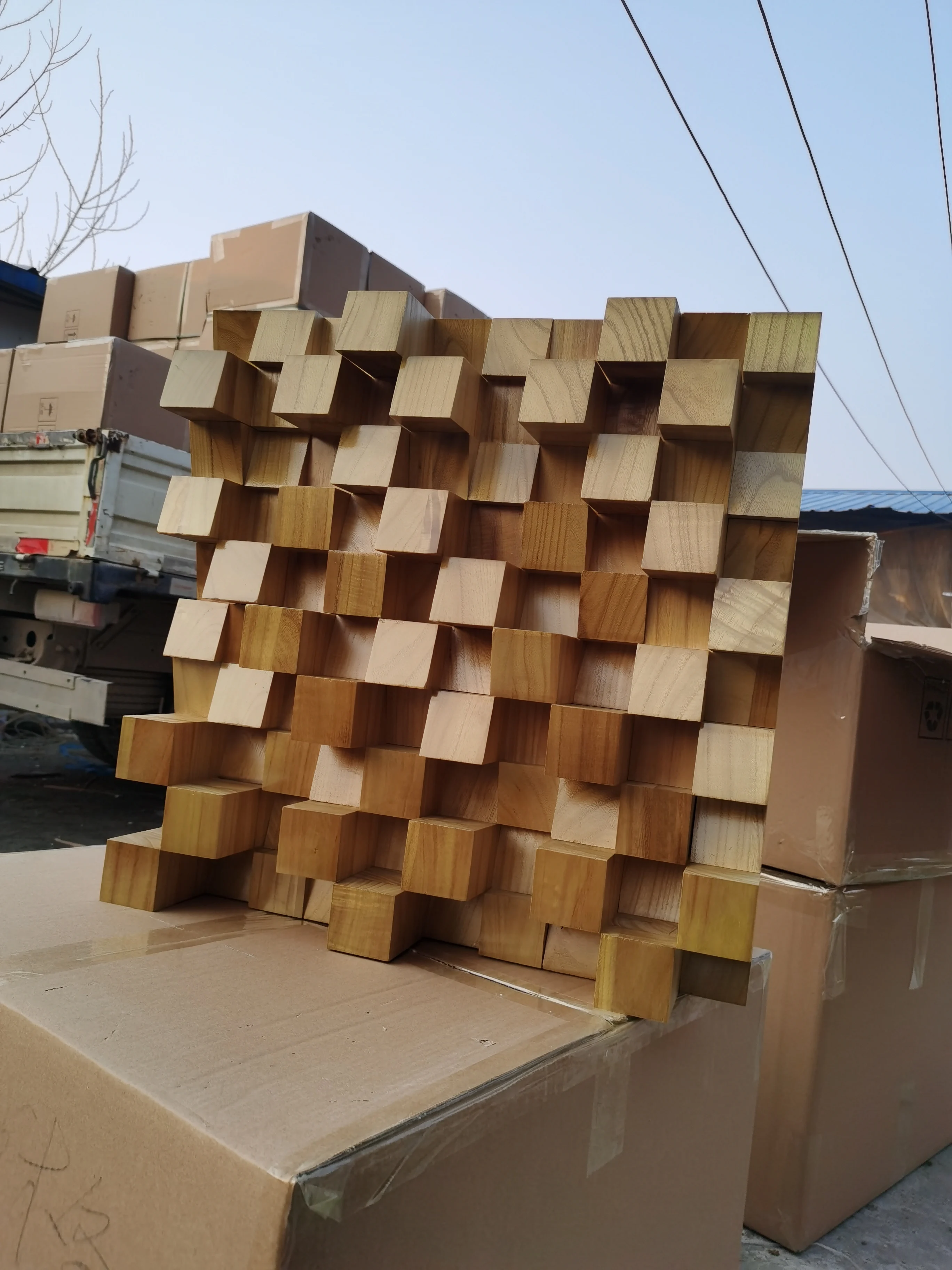 Solid wood full-frequency diffuser acoustic secondary sound absorption low-frequency trap recording studio home theater - ANKUX Tech Co., Ltd Solid wood full-frequency diffuser acoustic secondary sound absorption low-frequency trap recording studio home theater - ANKUX Tech Co., Ltd