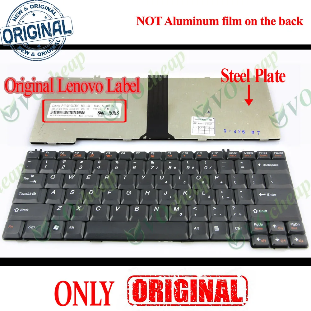 Новая клавиатура для ноутбука Lenovo 3000 C100 C200 F31 F41 G430 N100 N200 IdeaPad U330 Y330 Y430 C460 C465 черная