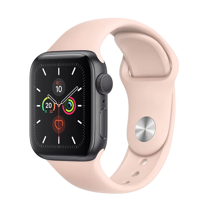 Apple Watch Series 5 алюминиевый корпус с спортивной лентой - Цвет: Gold