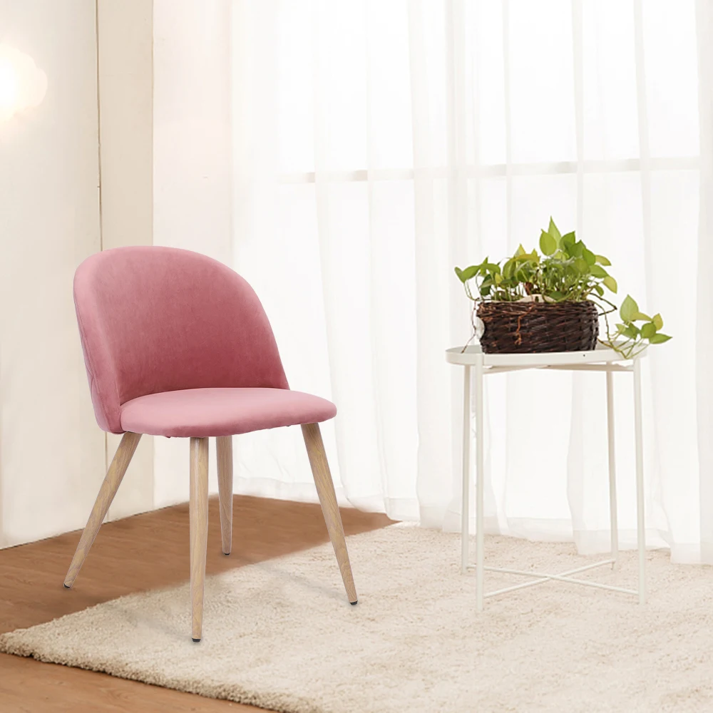 

2pc Modern Dining Chairs Soft-clad Wood Bread Chairs Velvet Dining Chair for Restaurant Kitchen Living Room Leisure Side Chairs