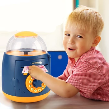 

Electric Piggy Bank Cartoon Money Box ATM Password Money Bank Music Large Coin Box Plastic Safe Piggy Bank For Kids Best Gift