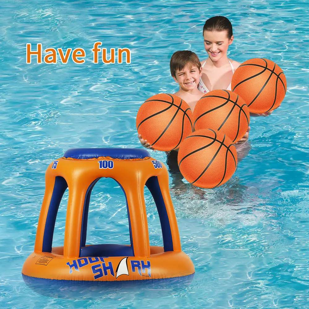 swimming pool floating basketball hoop