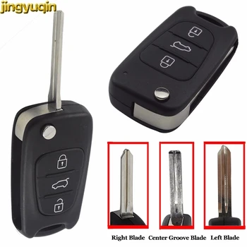 

Jingyuqin 10pc 3 Button Flip Folding Remote Car Key Shell Blank for Kia Rio 3 Picanto Ceed Cerato Sportage K2 K3 K5 Soul Hyundai