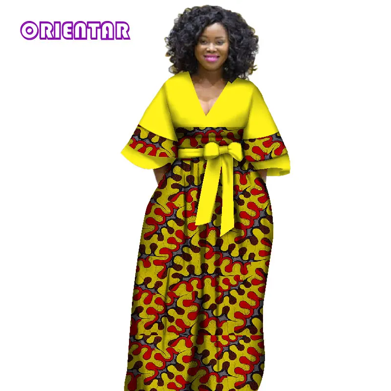 Африканские платья для женщин Bazin Riche Ankara Femme африканская одежда женское платье с