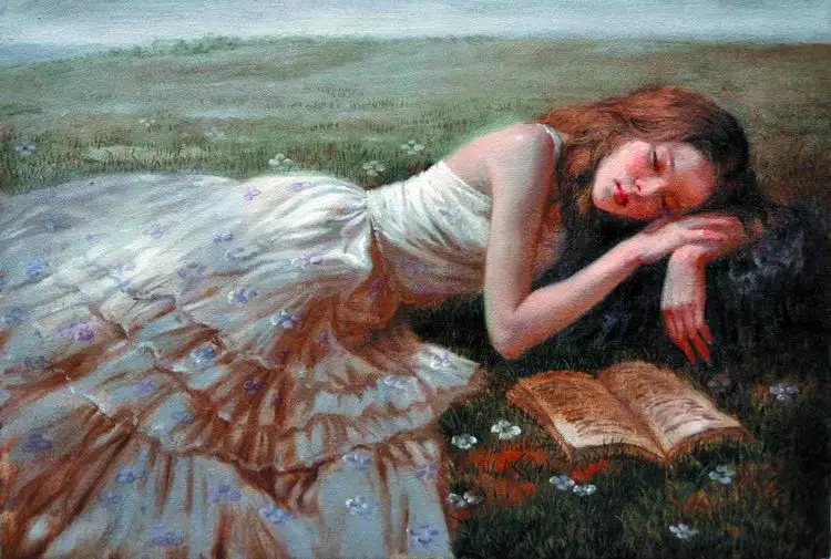 sleeping Beauty oil painting For Embroidery Needlework 14CT Counted Unprinted DMC DIY Cross Stitch Kits Handmade Art Wall Decor