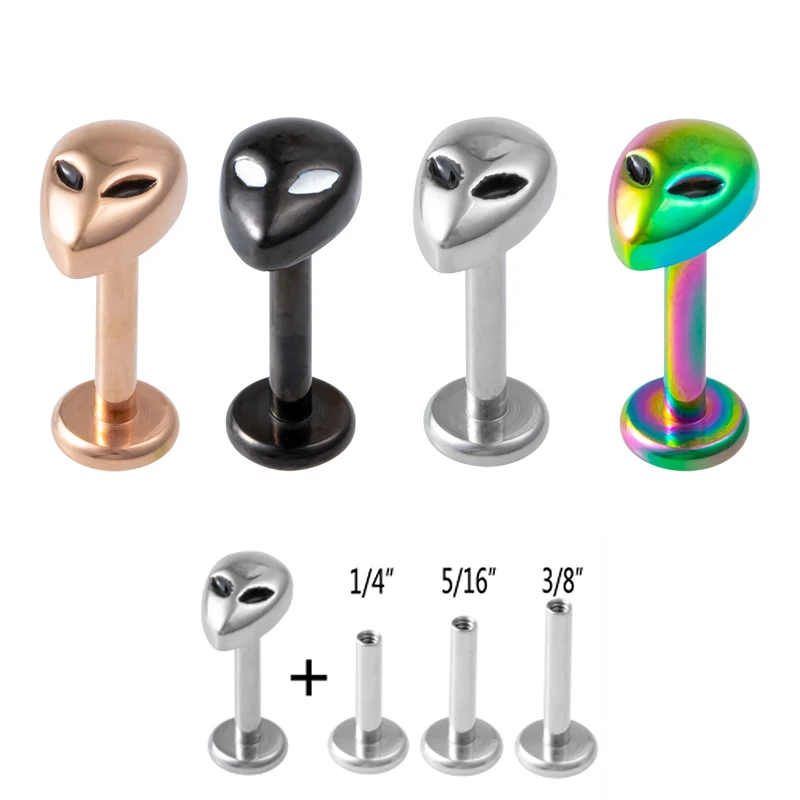 1 шт. кольцо для губ Alien Labret из нержавеющей стали пирсинг хряща уха Козелка завитка