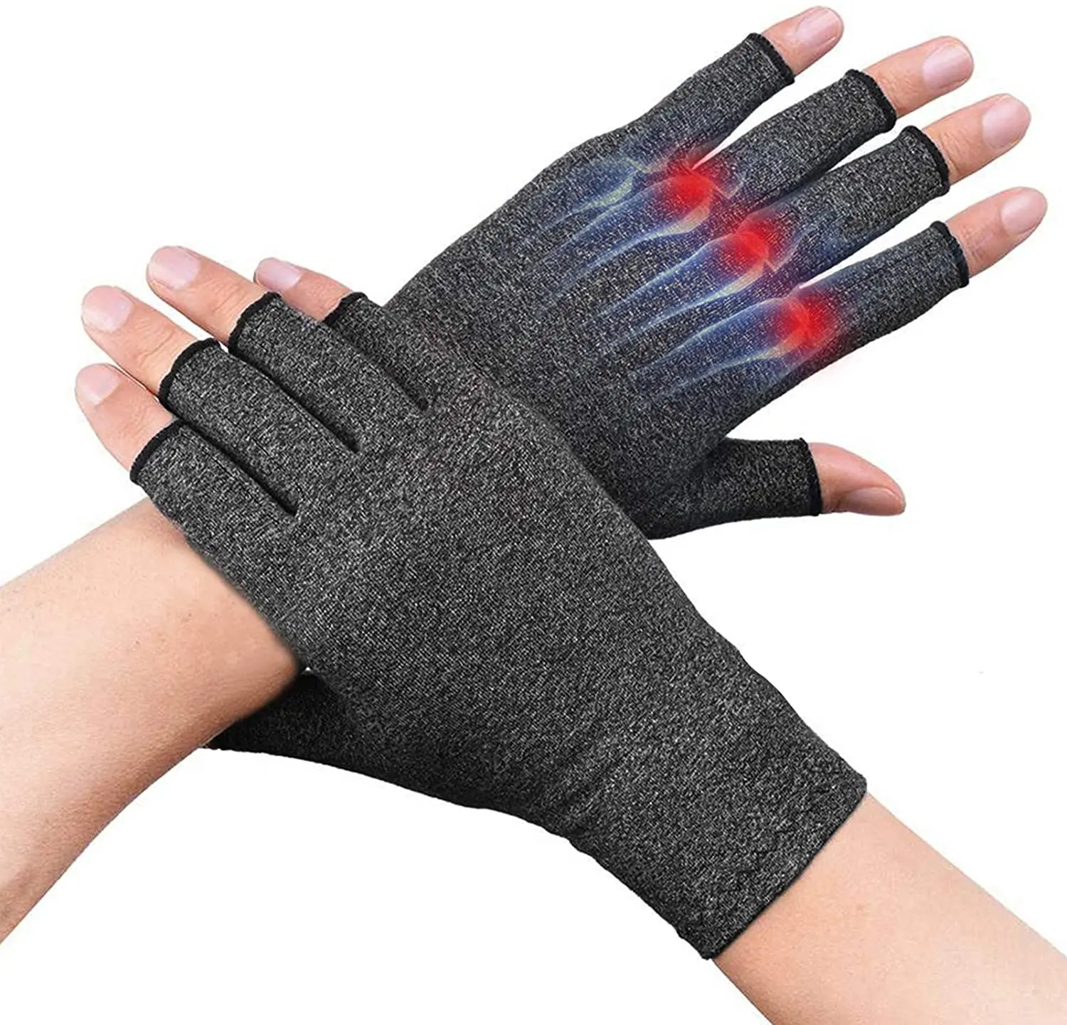 

Compression Arthritis Gloves Women Men Premium Arthritic Joint Pain Relief Gloves Therapy Open Fingers Compression Gloves 1 Pair