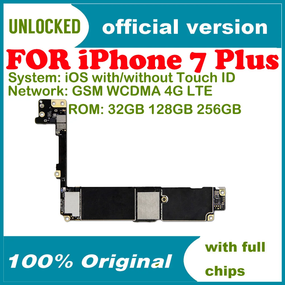 Для iPhone 7 Plus материнская плата с сенсорной кнопкой ID Home оригинальная