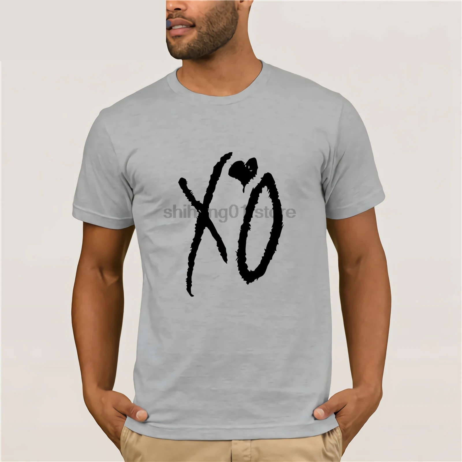 Футболка Cutee Monster The Weeknd XO Мужская футболка с буквенным принтом сердца в стиле