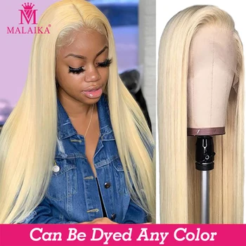 

28 30 Inch Makaika Straight 613 Blonde 13x4 Lace Front Human Hair Wigs Virgin Remy Transparent Glueless Frontal 360 HD Full Wig