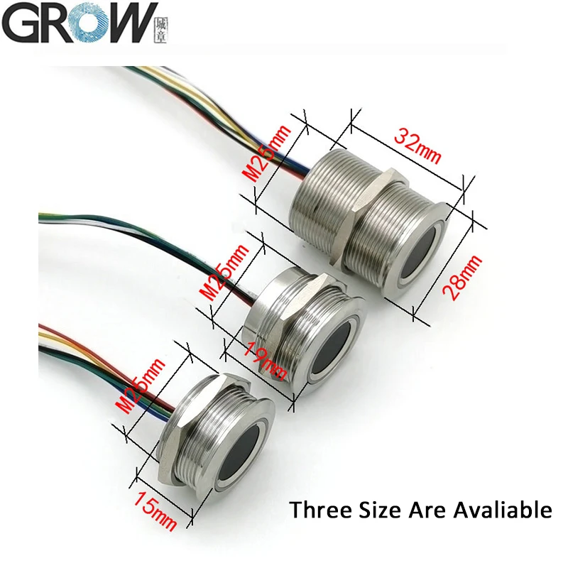 GROW R503 nowy okrągły dwukolorowy pierścień wskaźnik LED sterowanie DC3.3V MX1.0-6pin pojemnościowy moduł linii papilarnych skaner czujnika 4 GROW R503 nowy okrągły dwukolorowy pierścień wskaźnik LED sterowanie DC3.3V MX1.0-6pin pojemnościowy moduł linii papilarnych skaner czujnika 4