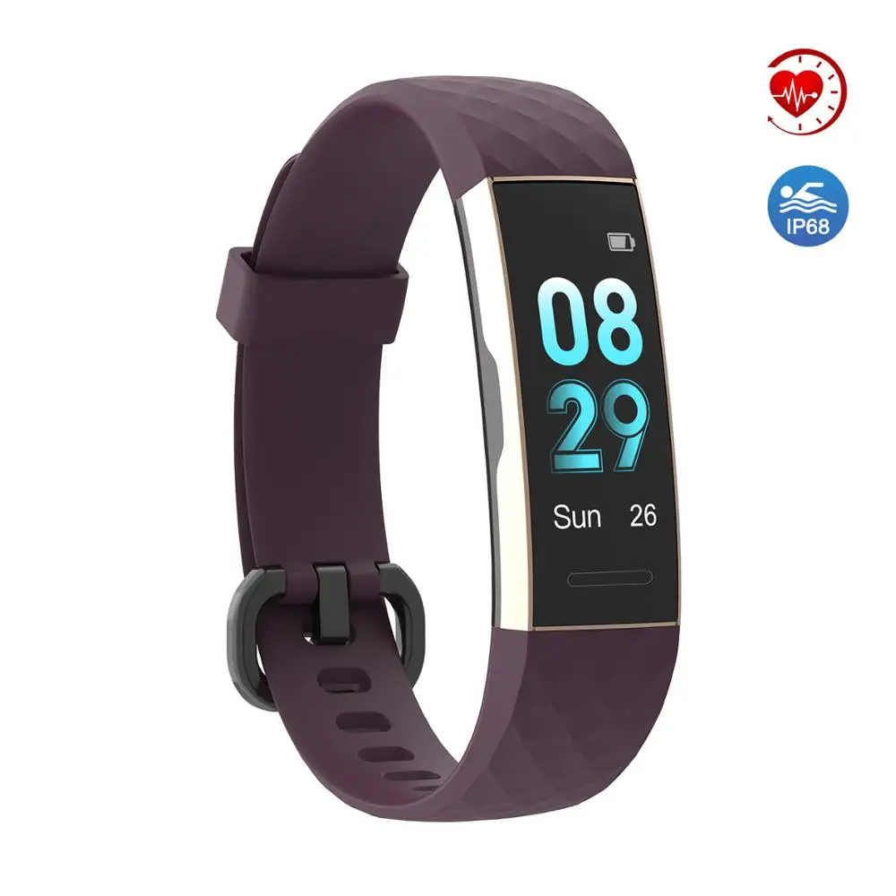 802-dark purple Детские умные часы для детей с сенсорным экраном, напоминанием о звонках и сообщениях, пульсометром, фитнес-браслет, умный трекер для здоровья ребенка - Цвет: 802-dark purple