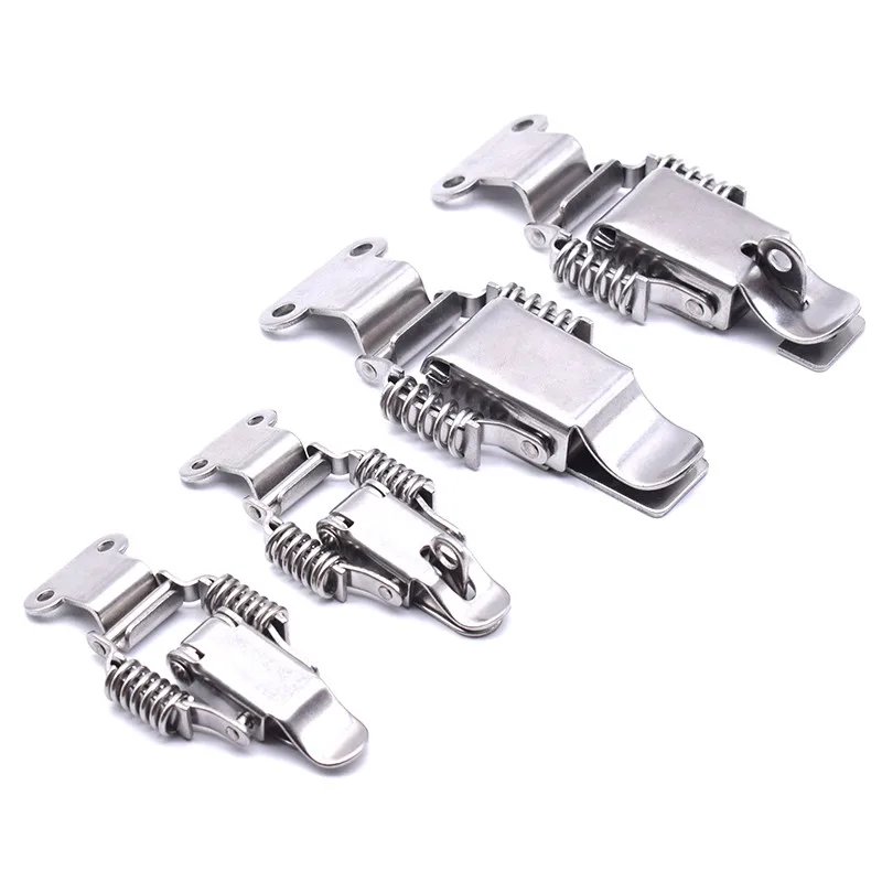 90/180 Degree Hasp 304 Stainless Steel Double Spring Loaded Suitcase Chest Tool Box Locking Hardware Toggle Latch Hasp Buckle toggle latches,jewelry box hasps,decorative latches,furniture hardware,buckle clamp