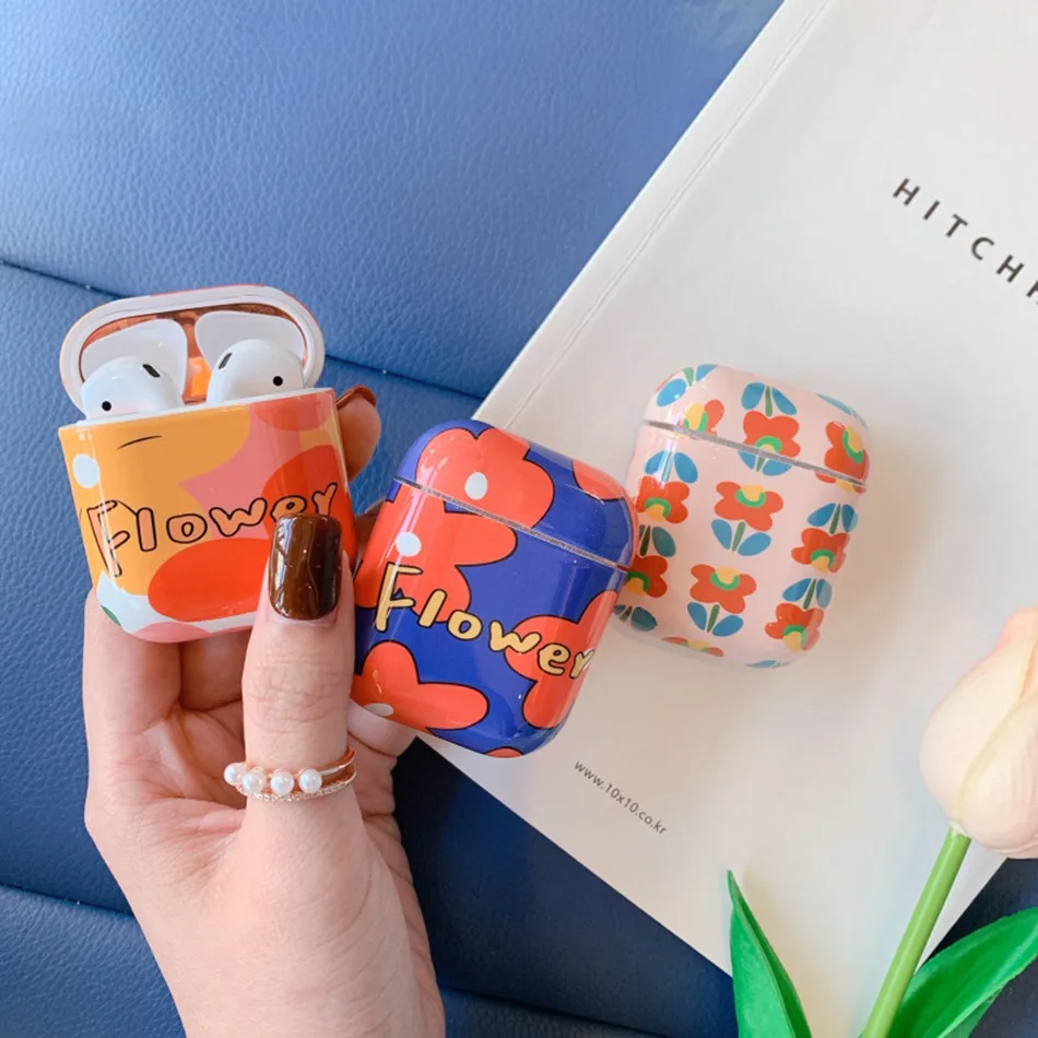 Беспроводной чехол для наушников Airpods Роскошный милый цветок Apple Air Pods 2 защита