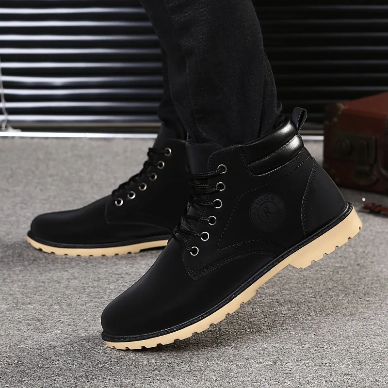 

Autumn And Winter New Style Martin Boots Men's Outdoor Worker Boot Hight-top MEN'S SHOES England Leather Boots
