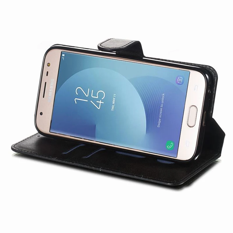 Чехол для Samsung Galaxy J3 Pro 2017 J330 роскошный винтажный Магнитный Флип бумажник кожаный