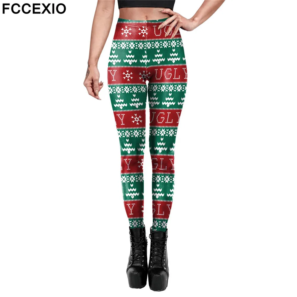 FCCEXIO Letter UGLY Print High Waist 