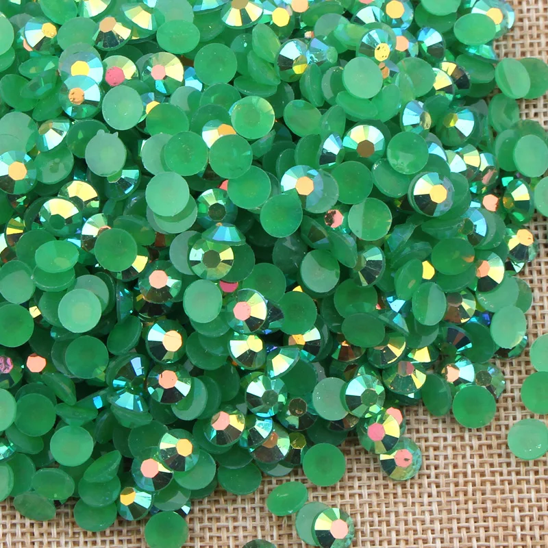 2-6mm 1000Pcs 젤리 핑크 라운드 수지 라인 석 크리스탈 클리어 AB 플랫 백 의류 3D 네일 장식 전화 아트 접착제