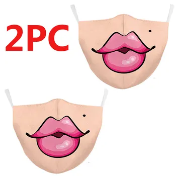 

2Pcs Anti Dust Face Mouth Mask Reusable Breathable Cotton Protective Cartoon Cute PM2.5 Anti-Dust Mouth Face Mask
