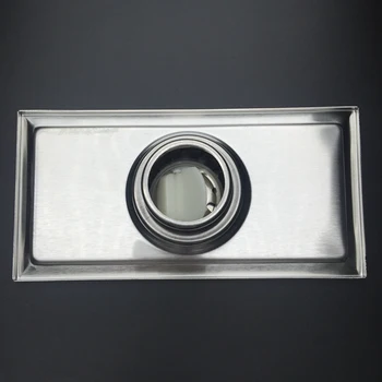 

Shower Hair Catcher Home Stainless Steel Grates Rectangle Accessories Easy Clean Cover Floor Drain Tile Insert Bathroom Strainer