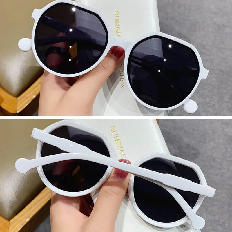 2021 Fashion Style All-match Trend Sunglasses Personalized Round Frame Sunglasses Ins Trend Candy Color Big Frame Sunglasses round sunglasses women