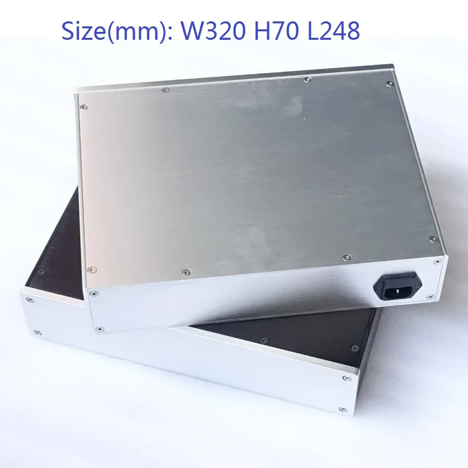 Size W320 H70 L248 Full Aluminum Chassis Amplifier Case Preamp Enclosure DAC Box 3207
