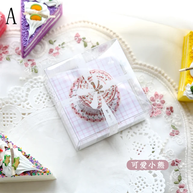 Mr.Paper 4 Designs Cake Box Series N Times Stick Tape DIY Writing Minimalist Washing Tape Decoration Label Craft A