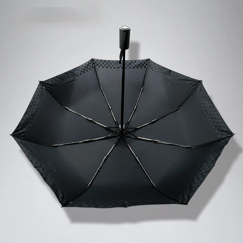 Suitable for BMW MINI Cooper Creative Sun Umbrella Black white grid Three-fold automatic folding Umbrella