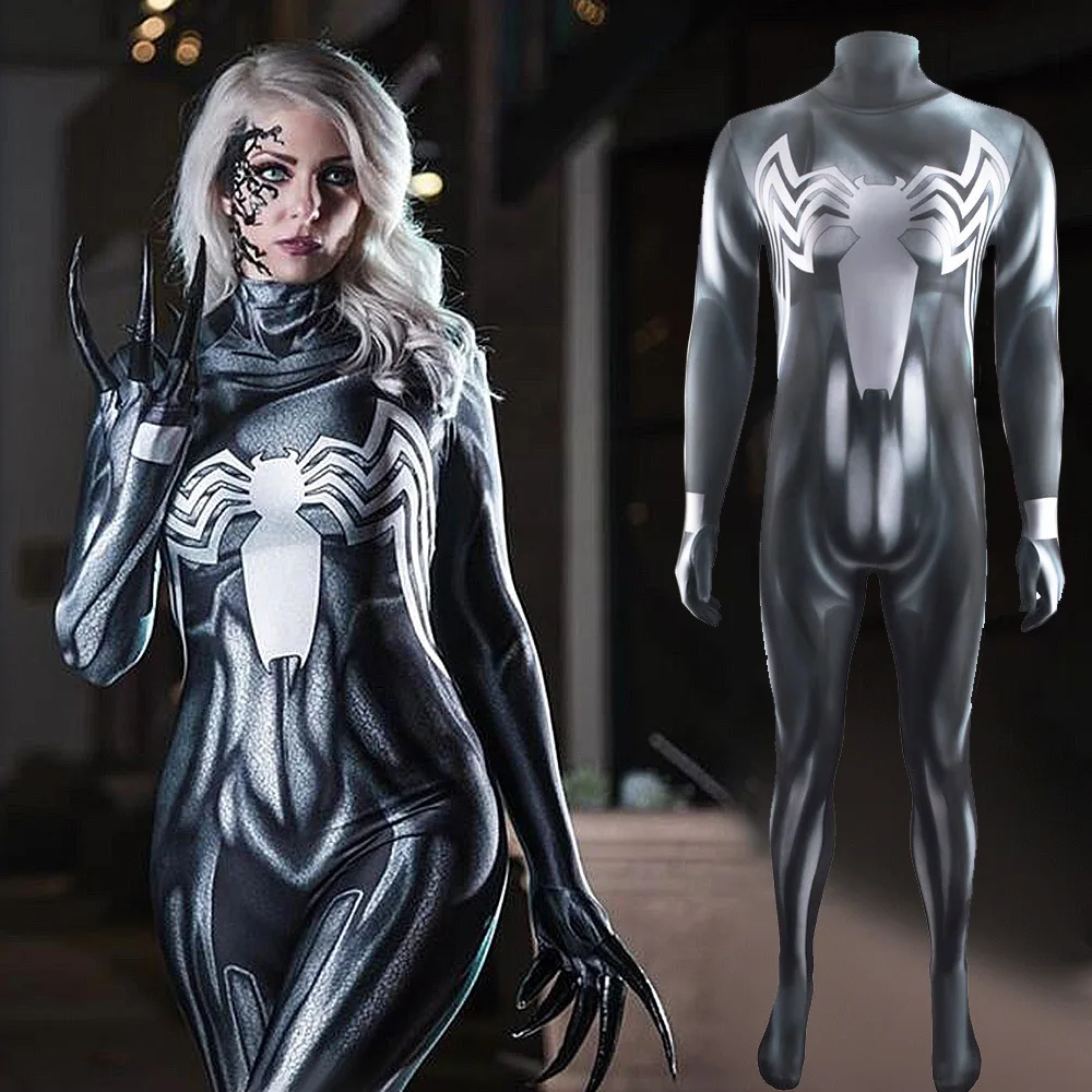 Lei Venom Spider Costume Donna Cosplay Supereroe Spandex Zentai Tute Tuta Costume Di Halloween Lei Venom Donne Ragazze