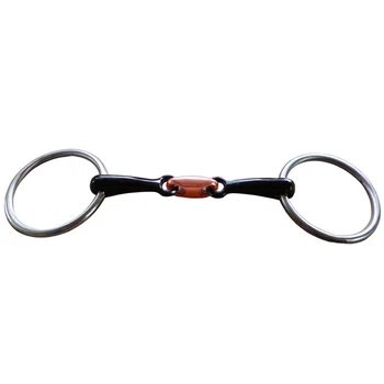 

Curved Portable Horse Loose Ring Stainless Steel Snaffle Bit Training Equipment Roller Professional Mini Polished Accessories