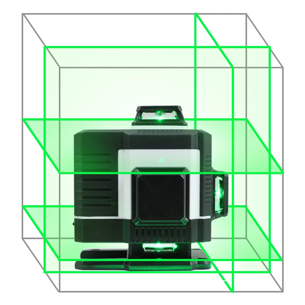 US $176.41 Kaitian 16Lines 4D Laser Line Level Electronic Automatic 360 Horizontal Vertical Cross Super Powerful Green Laser Level Receiver
