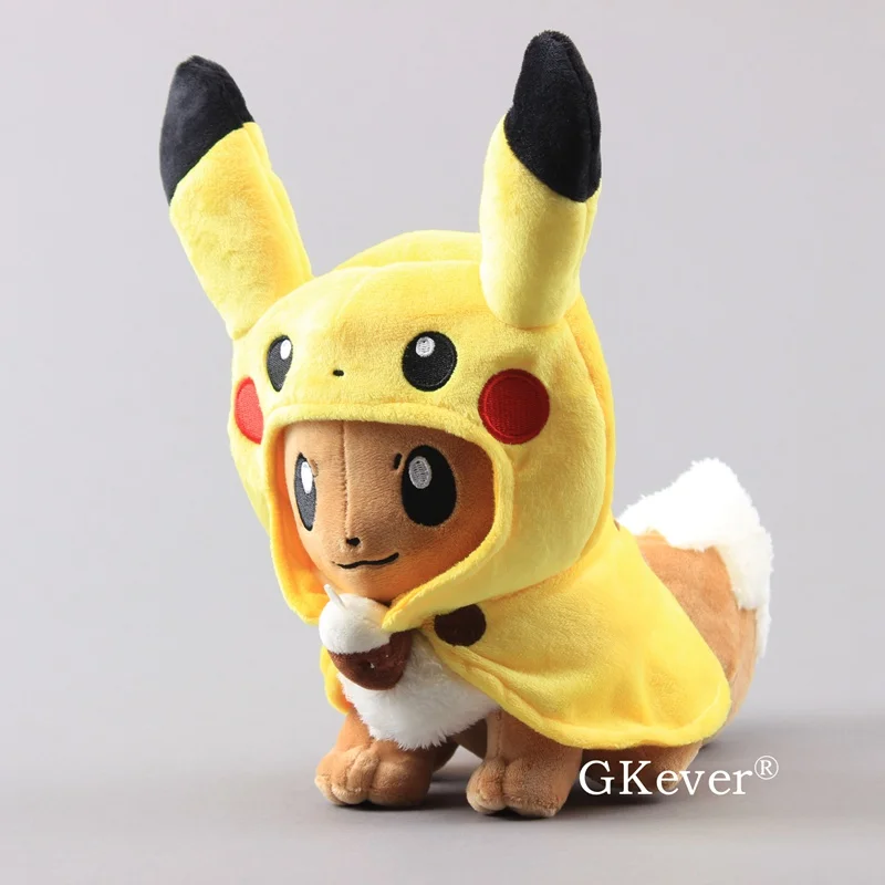 1" 28 см Eevee косплей Пикачу Мягкие животные плюшевые игрушки кукла японский мультфильм Аниме мягкие куклы Пикачу серии Дети мальчики подарок